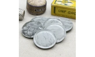 Bouton VINTAGE GRIS / par 6 / 26,5MM