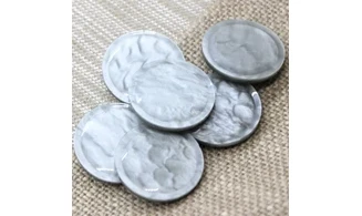 Bouton VINTAGE GRIS / par 6 / 26,5MM