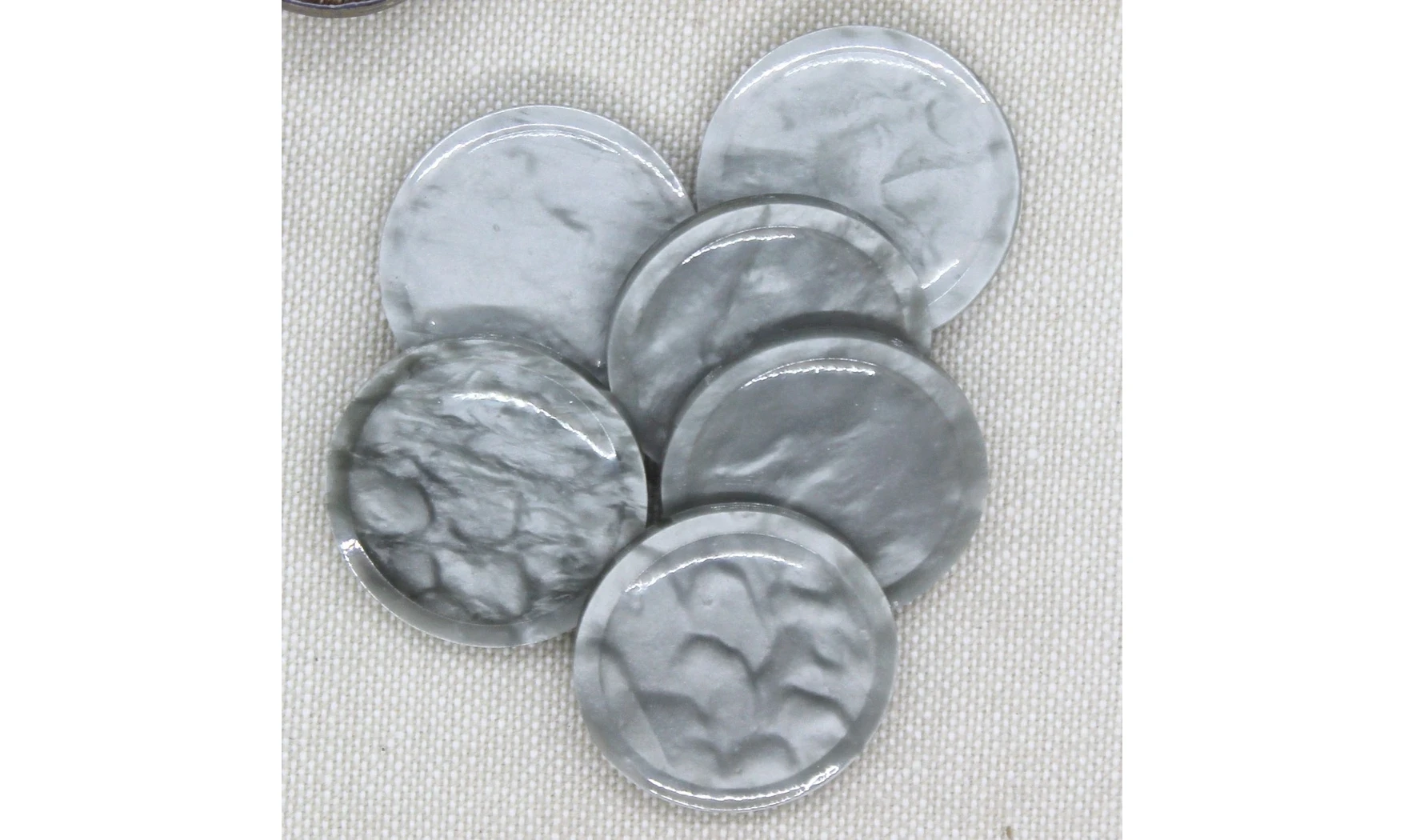 Bouton VINTAGE GRIS / par 6 / 26,5MM