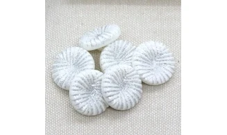 6 boutons / 18MM / Blanc