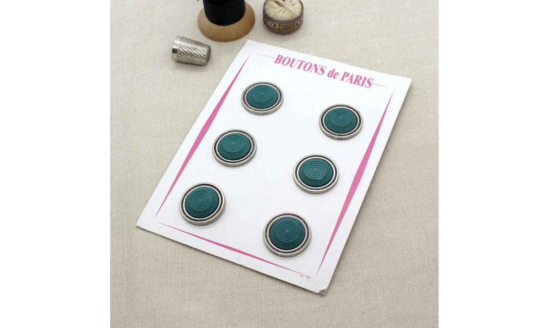 Carte à boutons - Boutons Verts