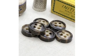 6 boutons / 18MM / Brun