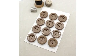 Carte à boutons - Boutons Bruns
