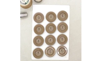 Carte à boutons - Boutons Bruns