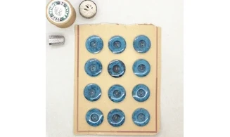 Carte à boutons - Boutons Bleus