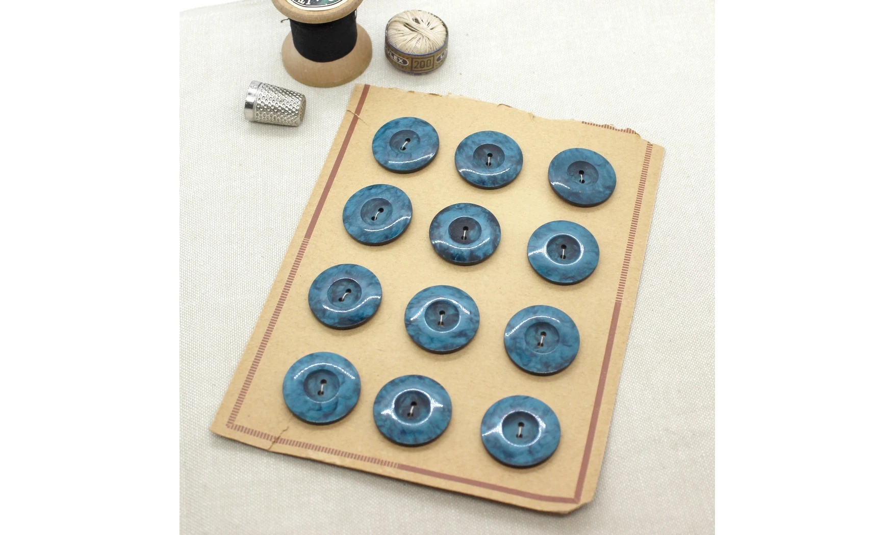 Carte à boutons - Boutons Bleus