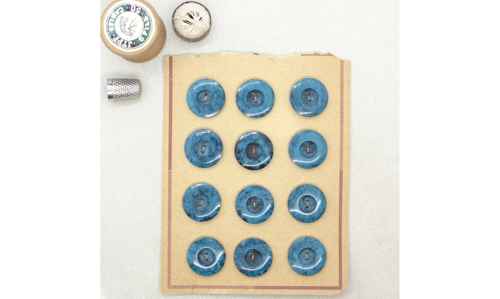 Carte à boutons - Boutons Bleus