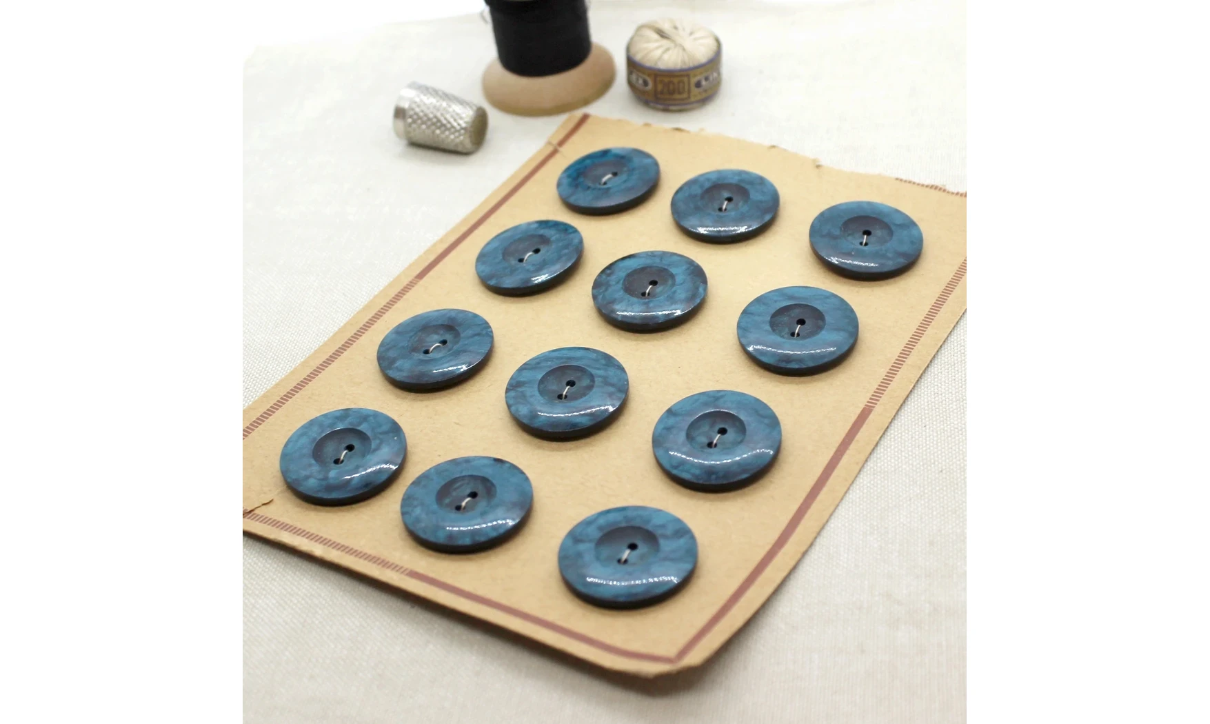 Carte à boutons - Boutons Bleus