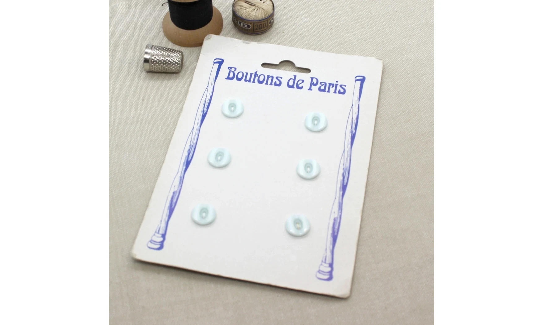 Carte à boutons - Boutons bleus