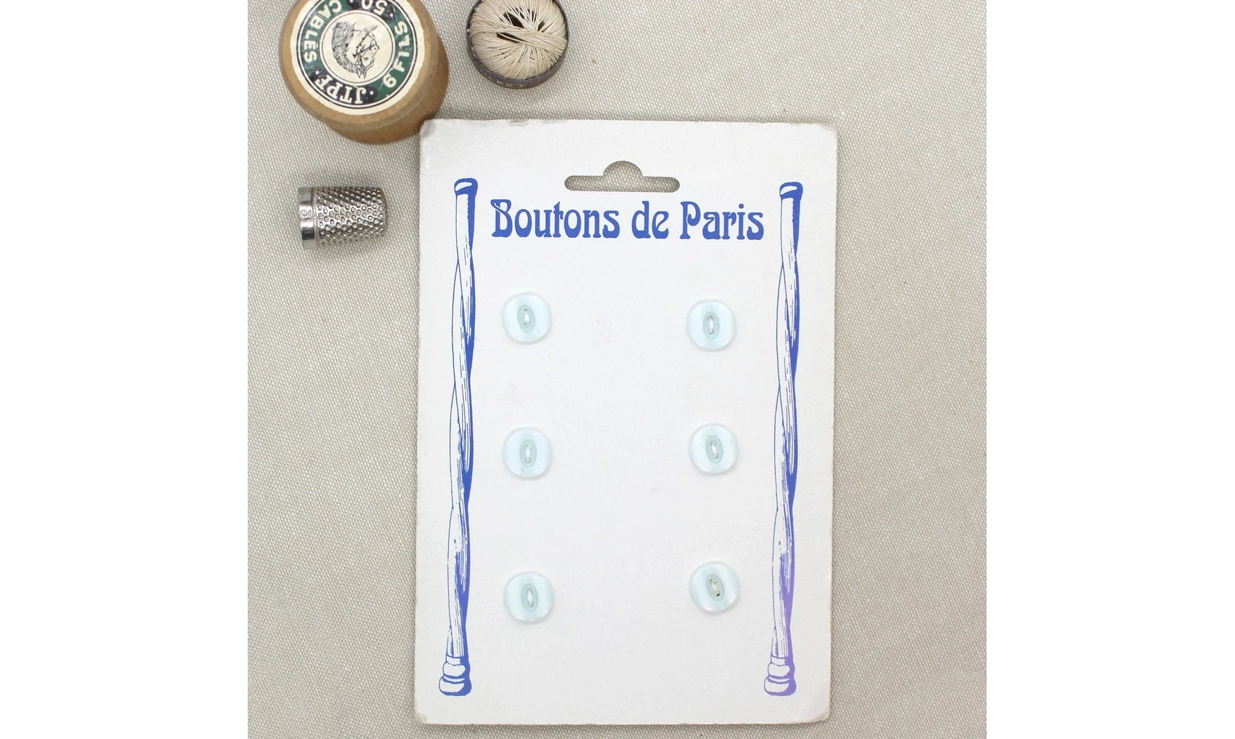 Carte à boutons - Boutons bleus