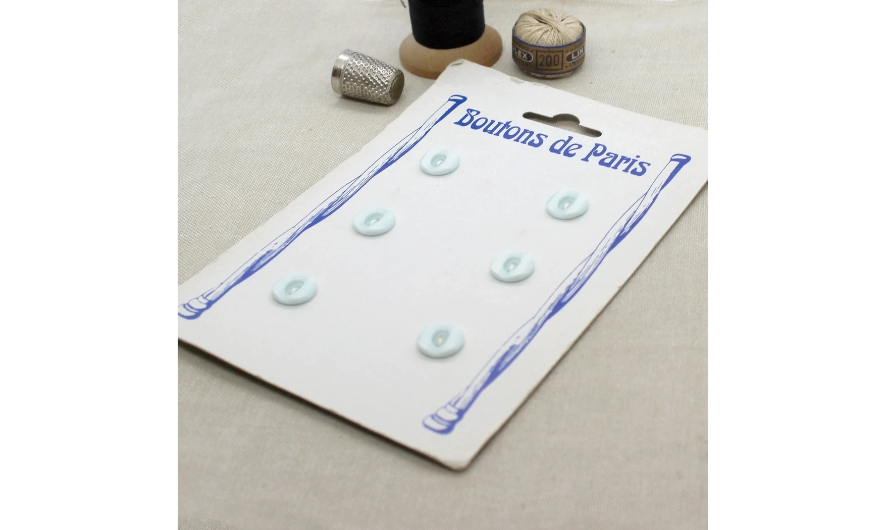 Carte à boutons - Boutons bleus