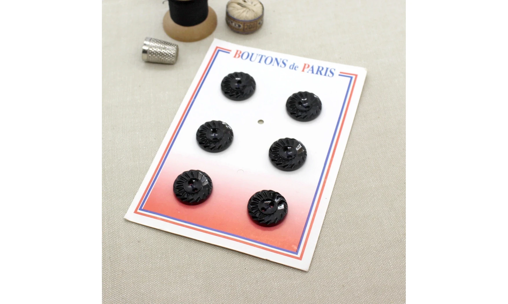 Carte à boutons - Boutons Noirs