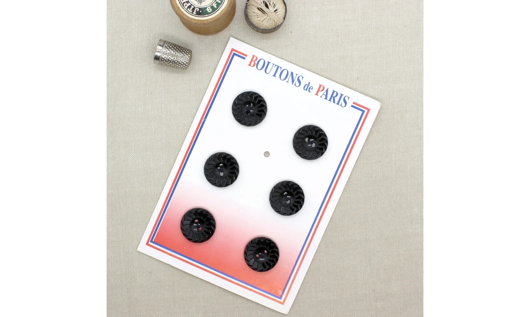 Carte à boutons - Boutons Noirs