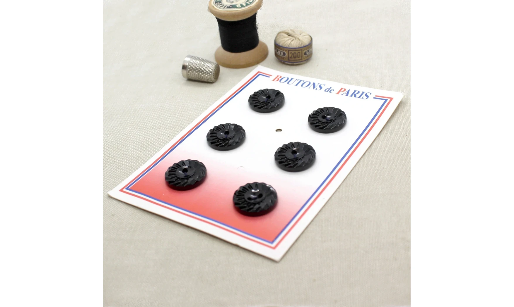 Carte à boutons - Boutons Noirs