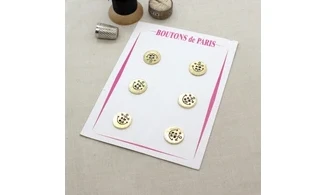 Carte à boutons - Boutons Métal doré