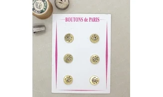 Carte à boutons - Boutons Métal doré