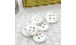 6 boutons / 18MM / Ivoire