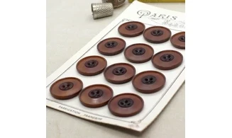 Carte à boutons - Boutons Bruns