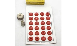 Carte 24 boutons / 17mm / Rouge vif