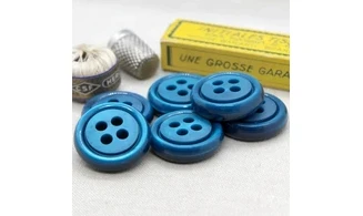 6 boutons / 30MM / Bleu vif