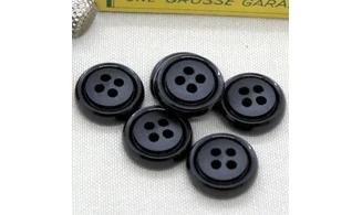 6 boutons / 21MM / Noir