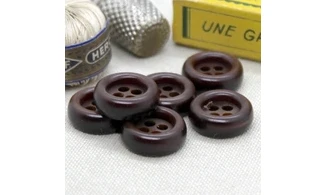 Boutons VINTAGE / 17MM / Brun