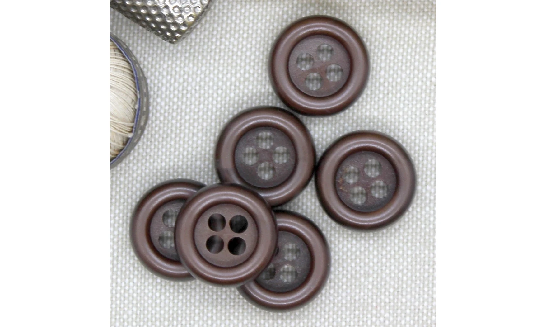 Boutons VINTAGE / 17MM / Brun
