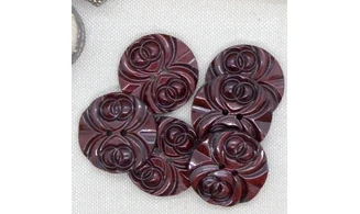 6 boutons / 27MM / Brun