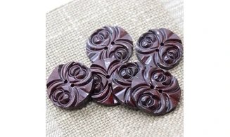 6 boutons / 27MM / Brun