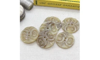 6 boutons / 27MM / Brun