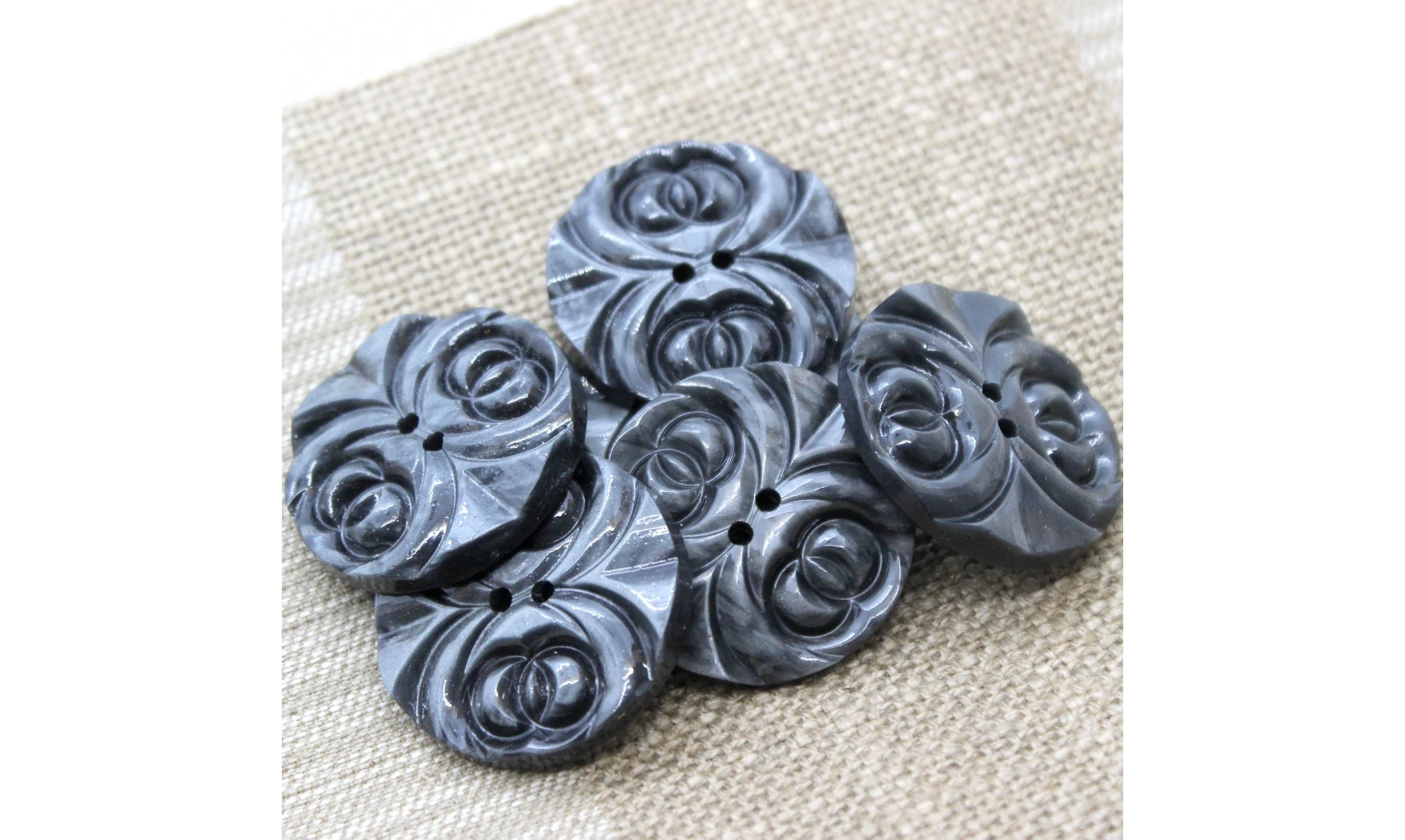 6 boutons / 33,5MM / Gris