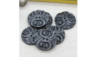 6 boutons / 27MM / Gris