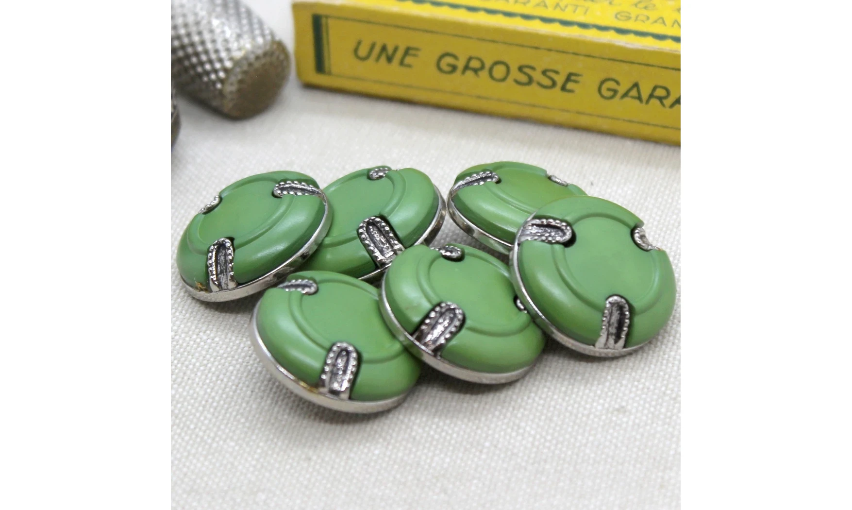 6 boutons / 22MM / Vert