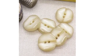 6 boutons / 18MM / Ivoire