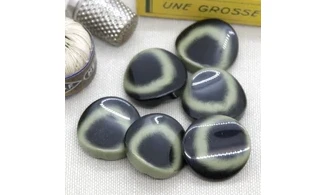 Bouton VINTAGE VERT / par 6 / 22MM