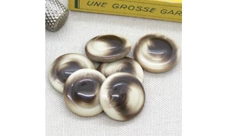 Bouton VINTAGE BRUN / par 6 / 22MM