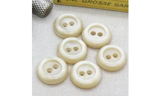 6 boutons / 21MM / Ivoire