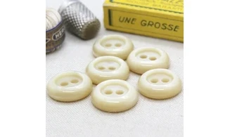 6 boutons / 21MM / Ivoire