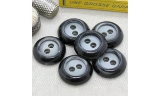 6 boutons / 27MM / Noir