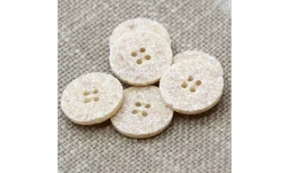 6 boutons / 22MM / Beige "Liège"