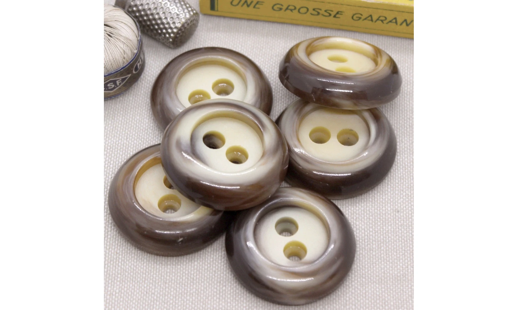 Boutons VINTAGE / 35MM / Brun