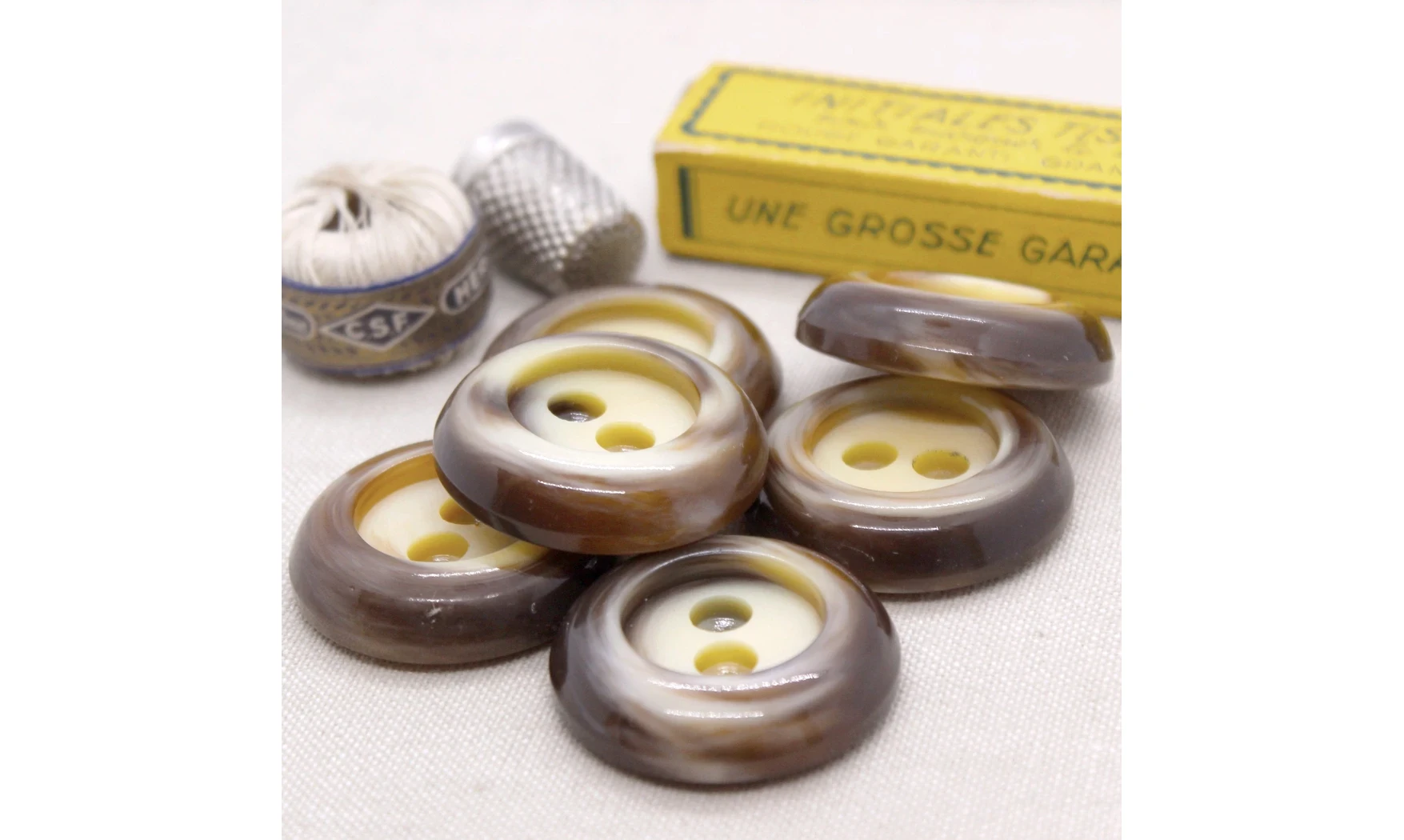 Boutons VINTAGE / 35MM / Brun