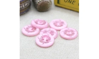 6 boutons / 13,5MM / Rose