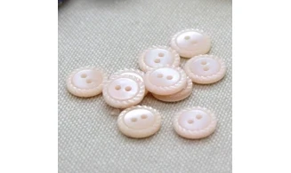 10 boutons / 10MM / Rose pâle
