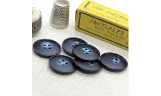 6 boutons / 22MM / Bleu
