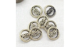 8 boutons / 12,5MM / Doré "Ficelle"
