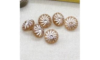 6 boutons / 13MM / Brun "Stella"