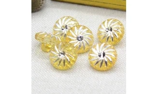 6 boutons / 13MM / Jaune "Stella"