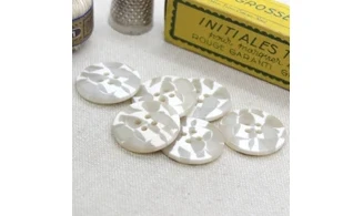 6 boutons / 22MM / Brun "Camouflage"