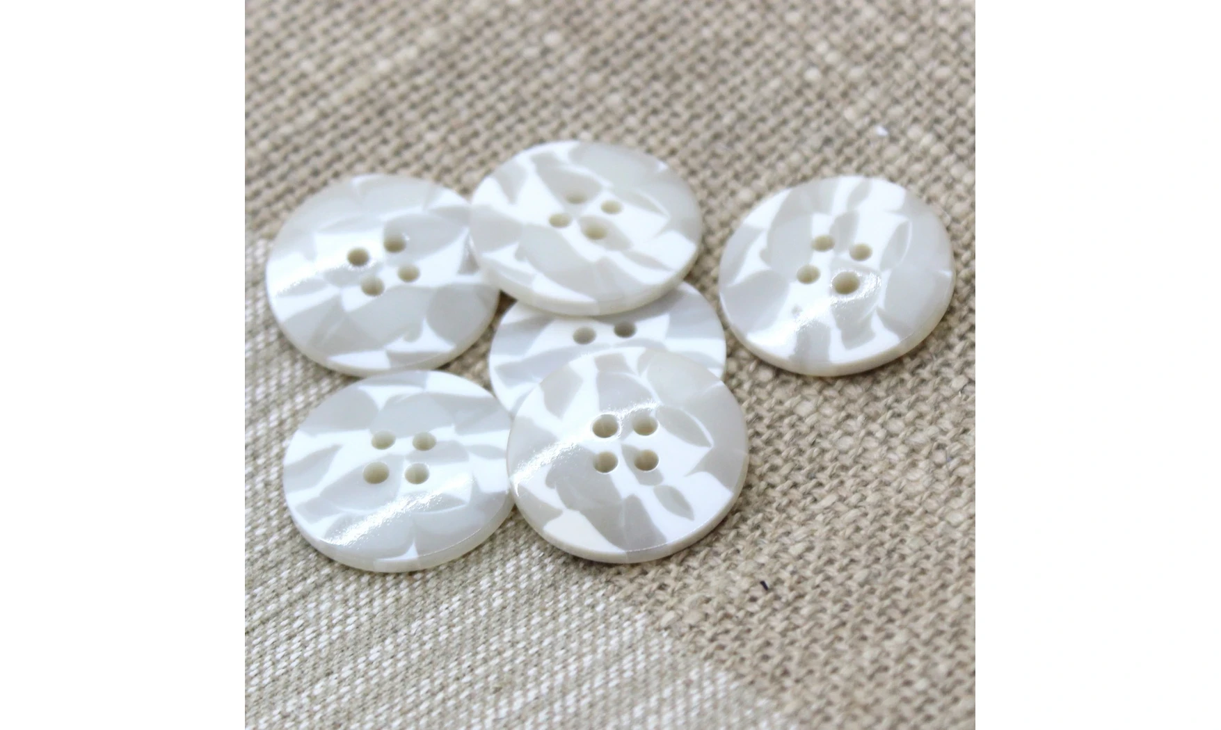 6 boutons / 22MM / Brun "Camouflage"